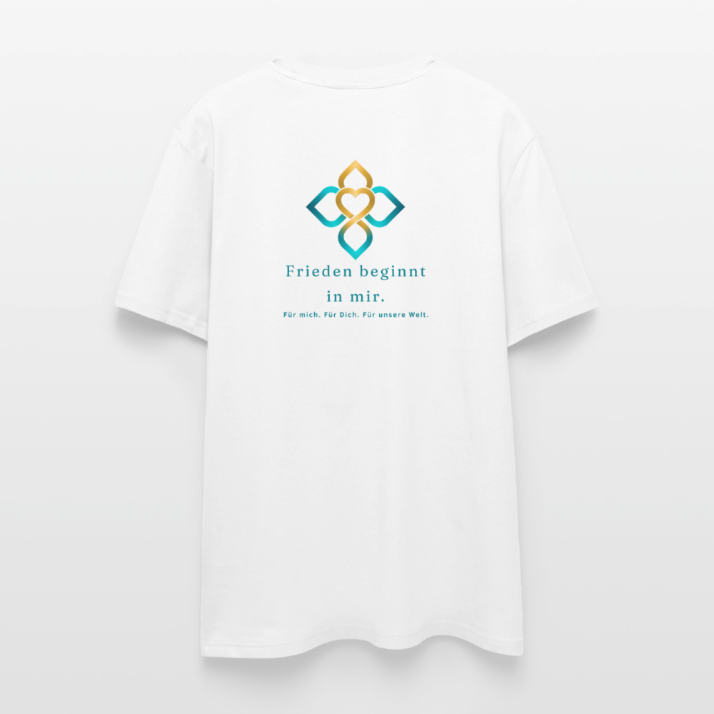 Unisex Bio-T-Shirt FRIEDEN BEGINNT IN MIR. - Weiß