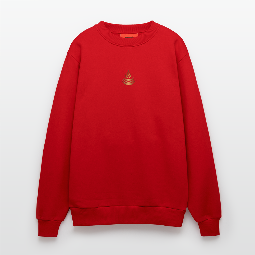 chiSign Quantenheilsymbol "Reichtum & Erfolg" Druck VS/RS Organic Relaxed Crew Neck Made in EU - Rot