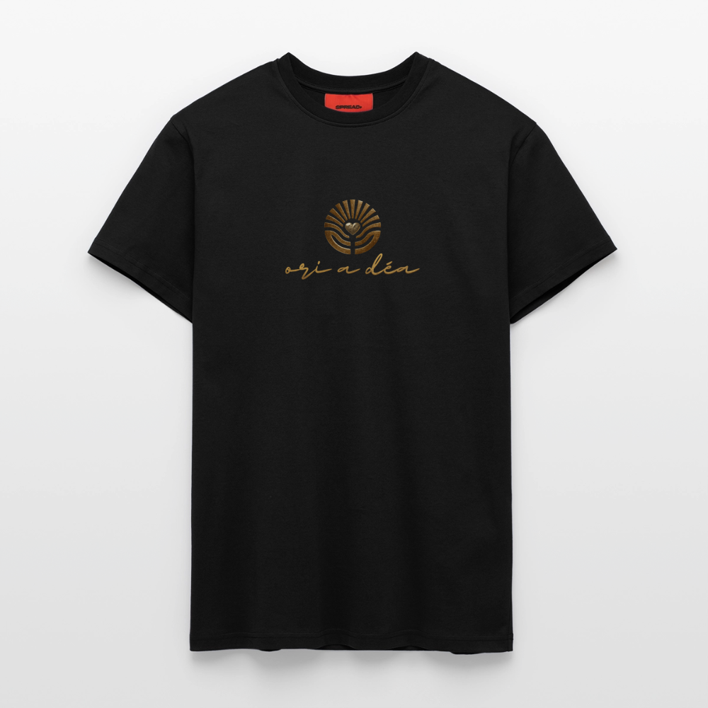 Organic Relaxed T-Shirt Made in EU "ori a déa" - SOLID BLACK