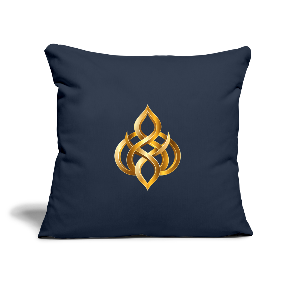 chiSign Quantenheilsymbol " Zentrum und Ausgeglichenheit" Sofakissen mit Füllung 44 x 44 cm - Navy