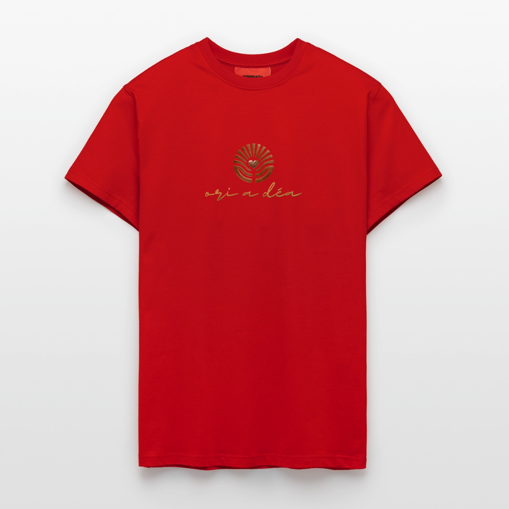 Organic Relaxed T-Shirt Made in EU "ori a déa" - Rot