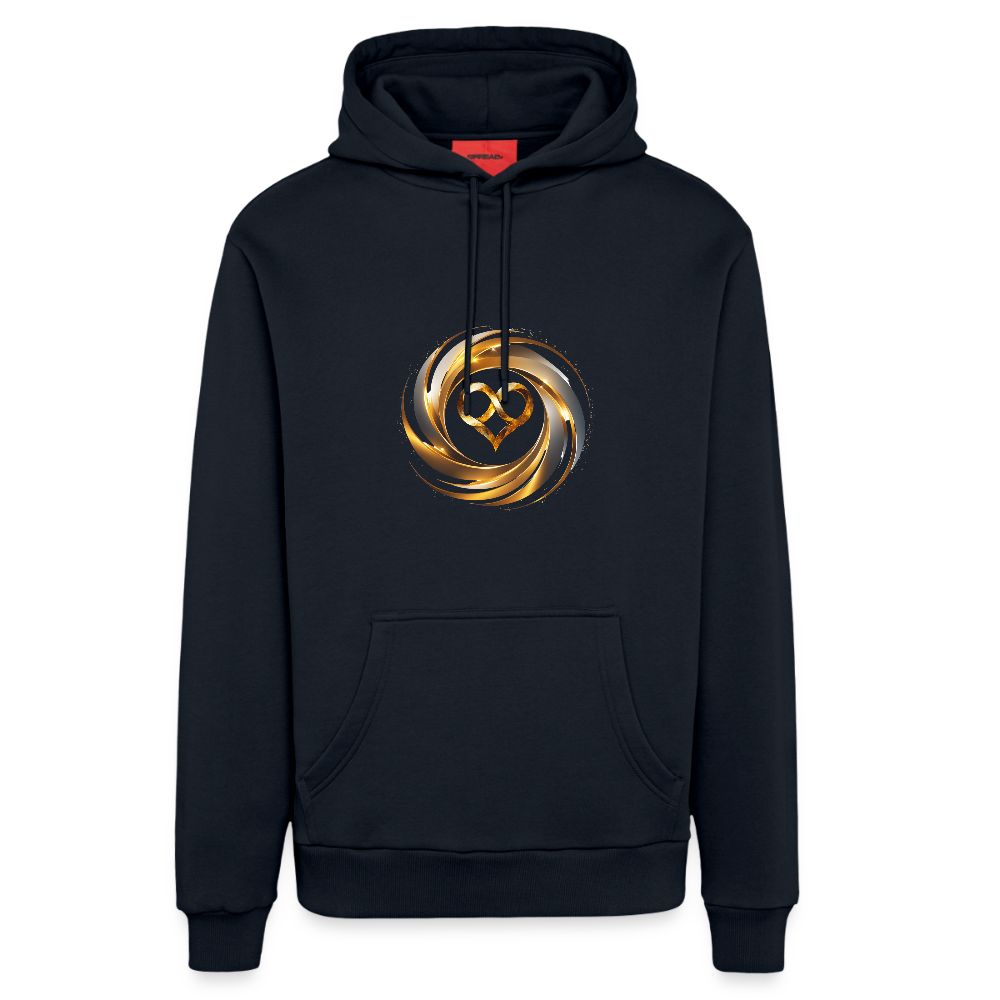 chiSign ICH BIN Organic Relaxed Hoodie Made in EU - DARK NAVY