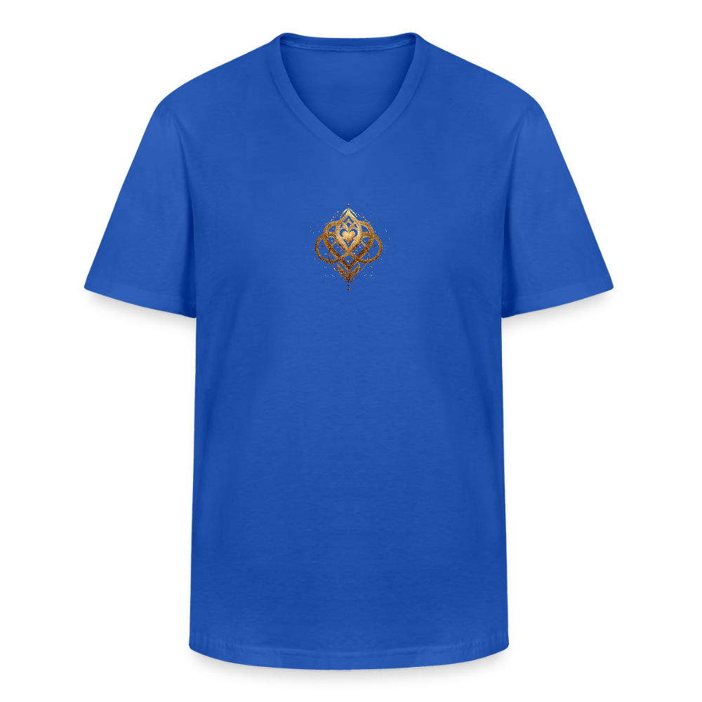 Klassisches Männer-T-Shirt mit V-Ausschnitt - Royalblau