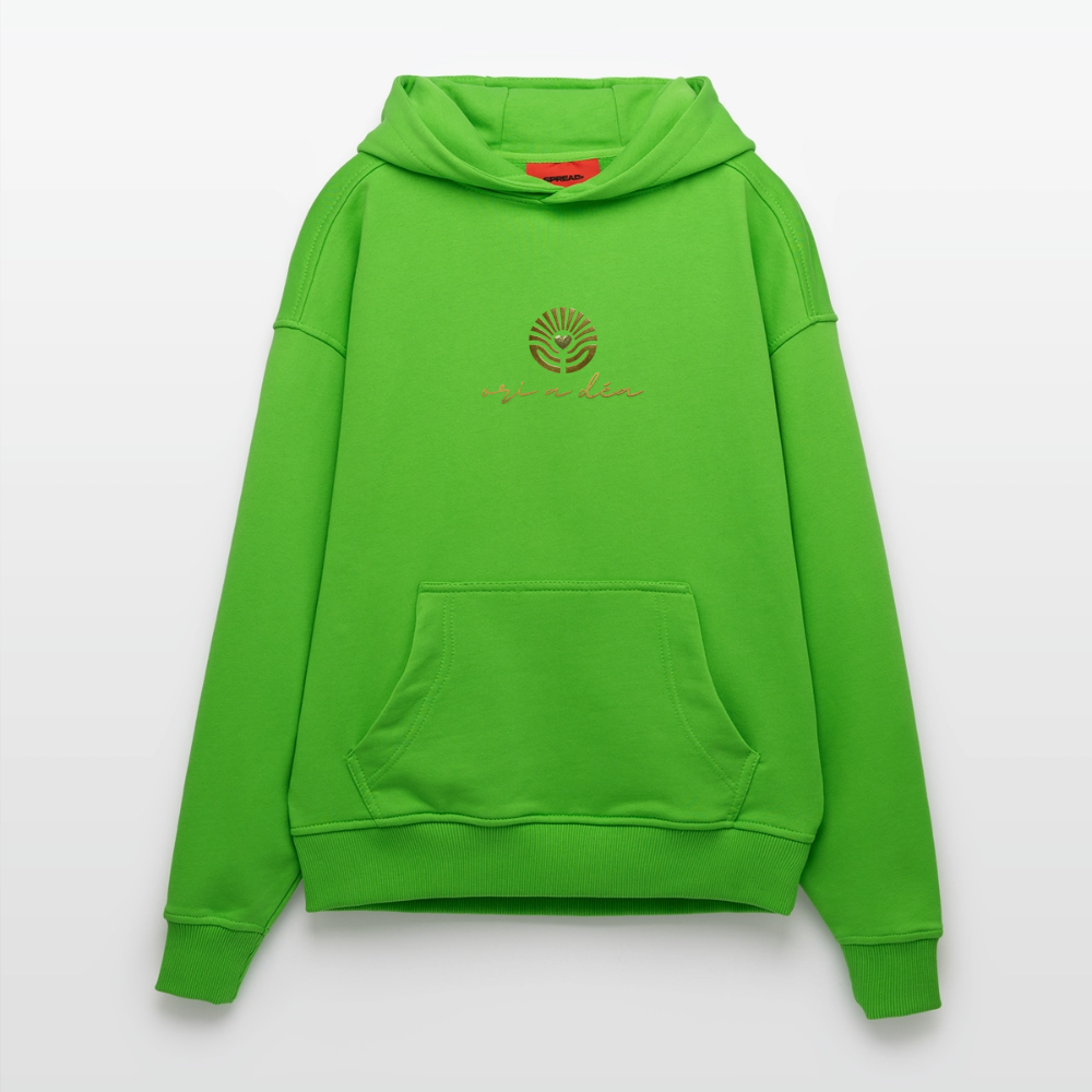 Oversized Organic Hoodie Made in EU ORI A DÉA - Apple Neon