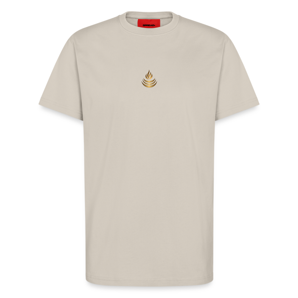 chiSign Quantenheilsymbol "Reichtum & Erfolg" Druck VS / RS Organic Relaxed T-Shirt Made in EU - WARM CLAY