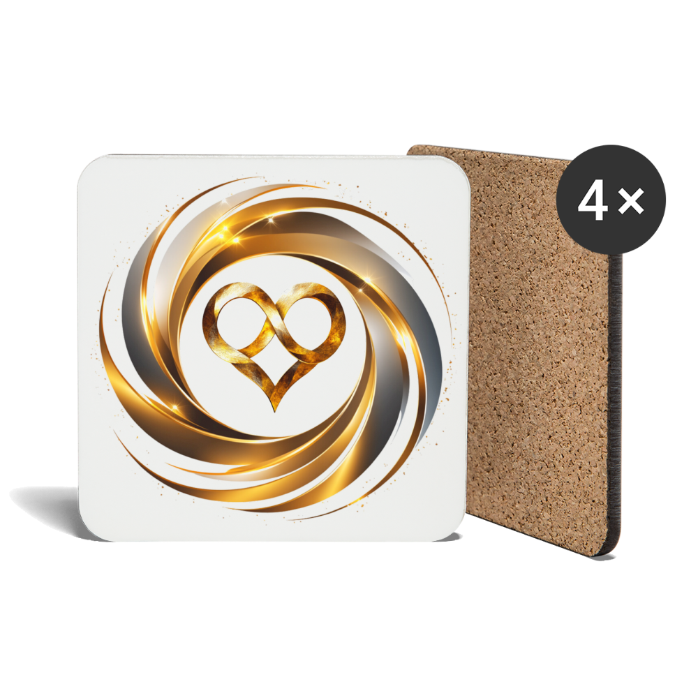 chiSign Untersetzer (4er-Set) ICH BIN - Weiß