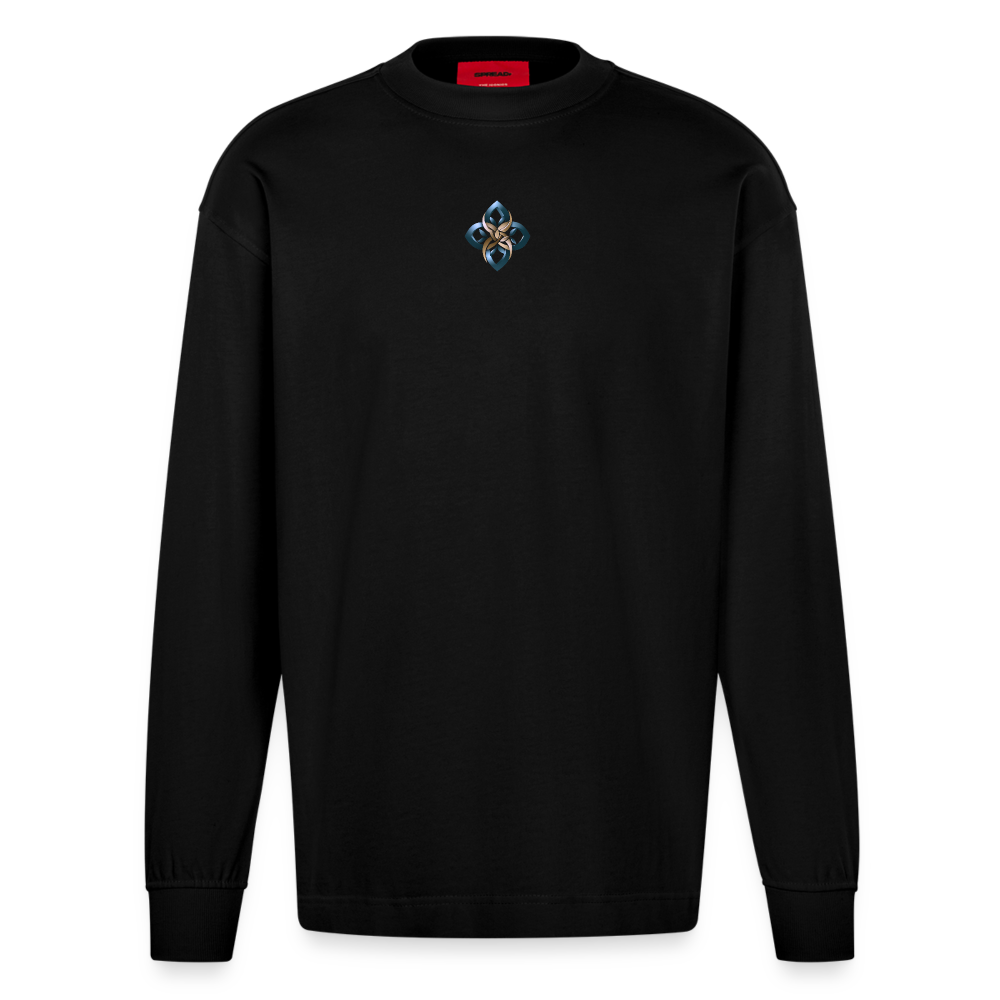 chiSign Erfolg Heavyweight Oversized Organic Langarmshirt Made in EU - SOLID BLACK