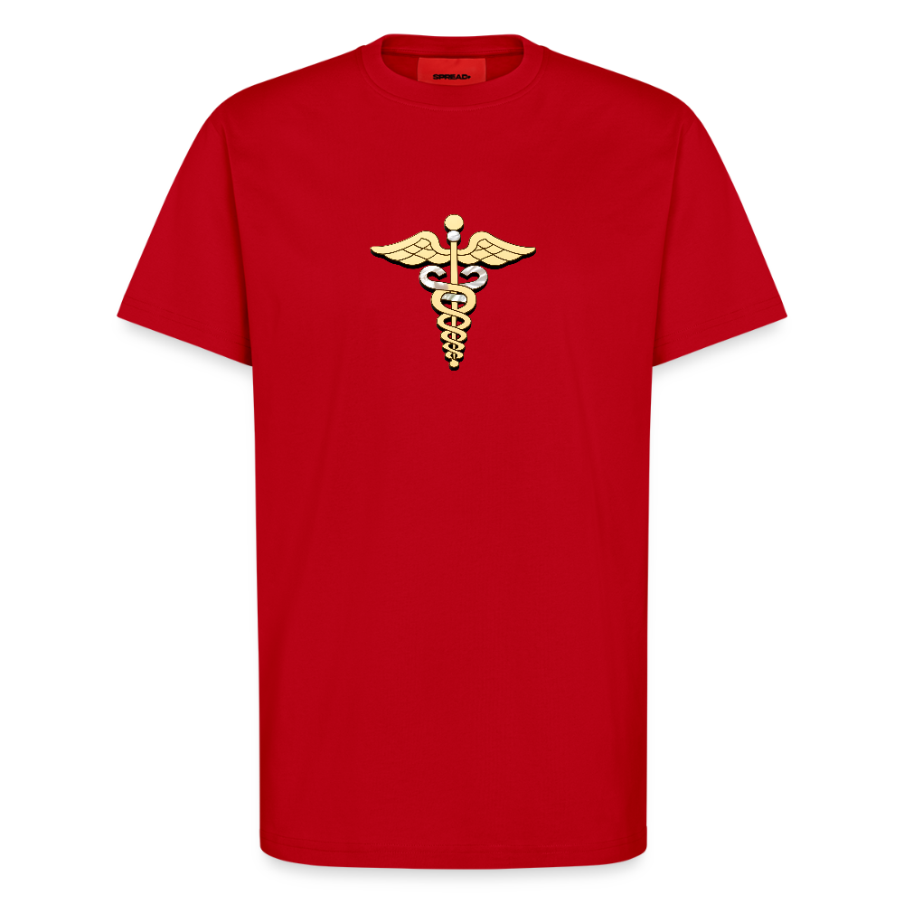 chiSign Merkurstab Organic Relaxed T-Shirt Made in EU - Rot