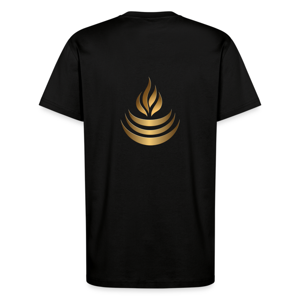 chiSign Quantenheilsymbol "Reichtum & Erfolg" Druck VS / RS Organic Relaxed T-Shirt Made in EU - SOLID BLACK