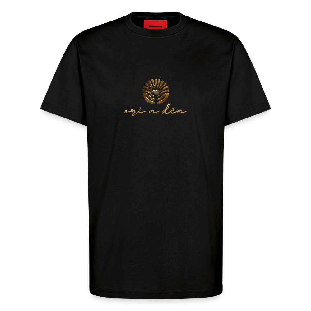 Organic Relaxed T-Shirt Made in EU "ori a déa" - SOLID BLACK