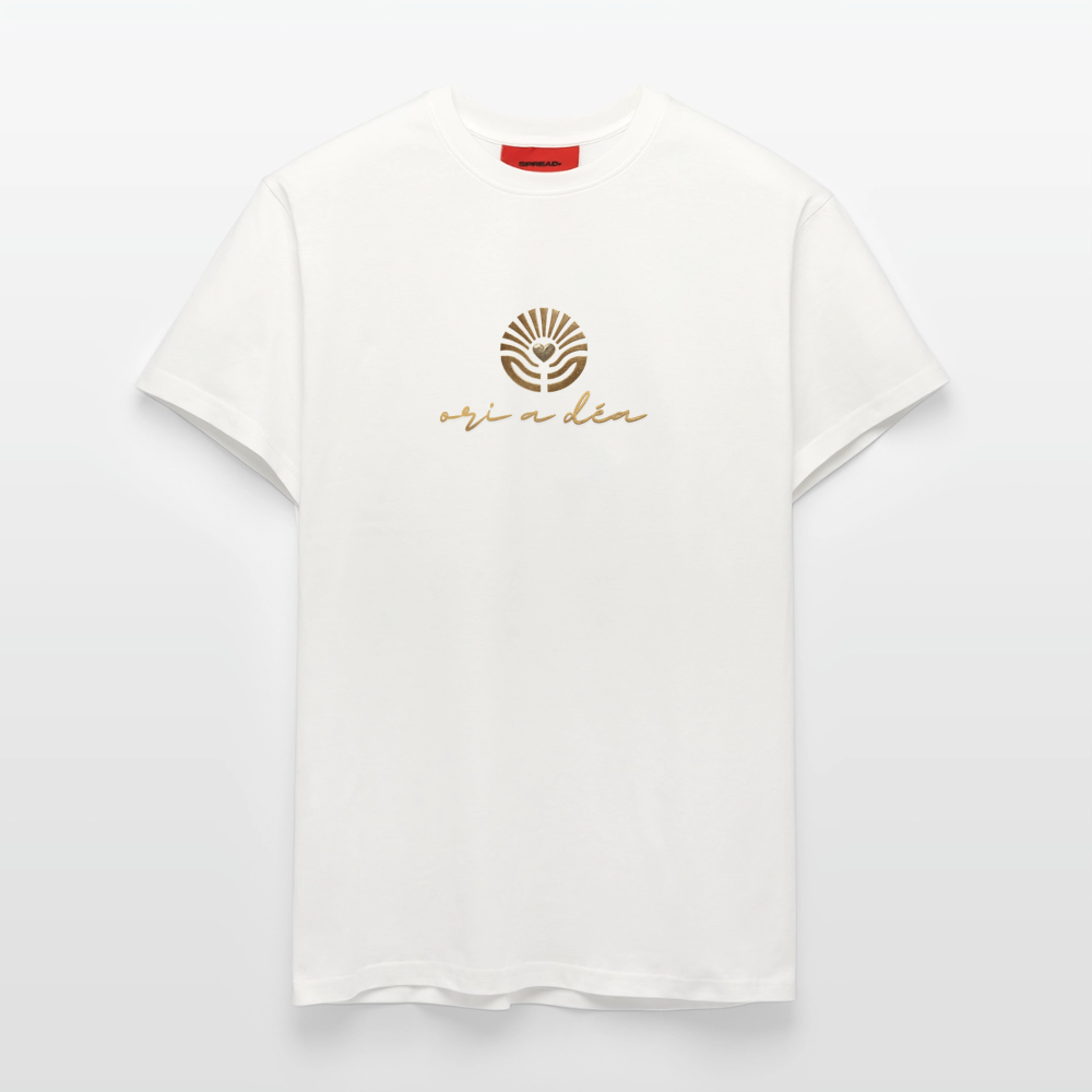 Organic Relaxed T-Shirt Made in EU "ori a déa" - OFF WHITE