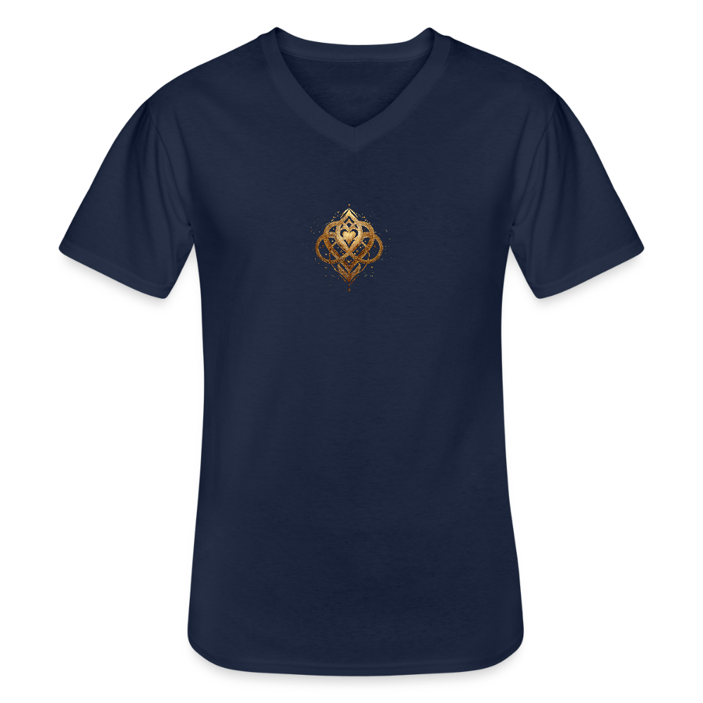 Klassisches Männer-T-Shirt mit V-Ausschnitt - Navy