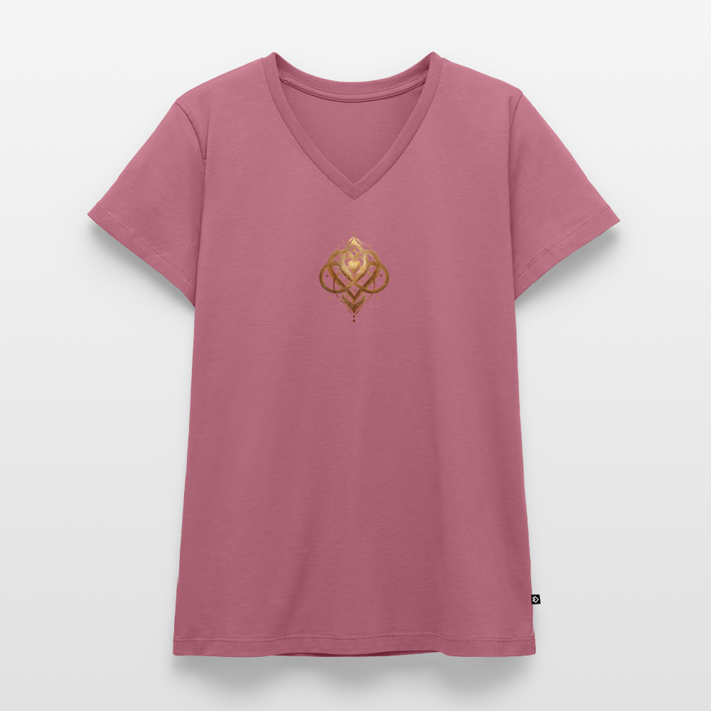 Frauen Bio-T-Shirt mit V-Ausschnitt von Stanley & Stella - Mauve