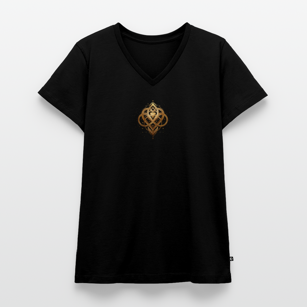 Frauen Bio-T-Shirt mit V-Ausschnitt von Stanley & Stella - Schwarz