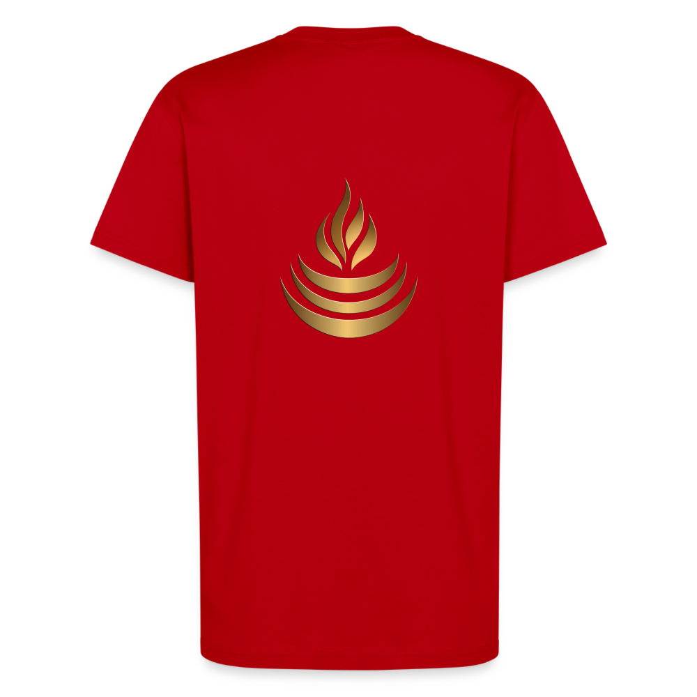 chiSign Quantenheilsymbol "Reichtum & Erfolg" Druck VS / RS Organic Relaxed T-Shirt Made in EU - Rot