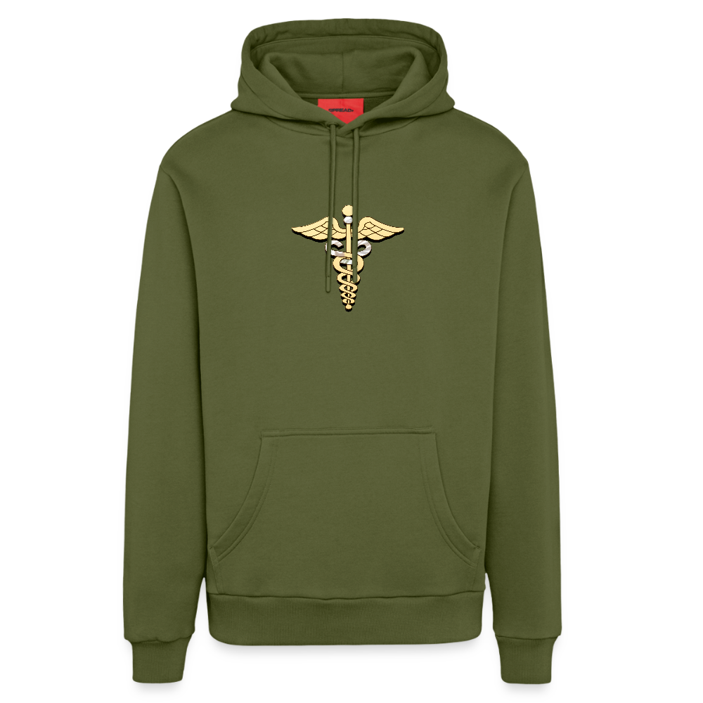 chiSign Schutz Organic Relaxed Hoodie Made in EU - MOSS GREEN