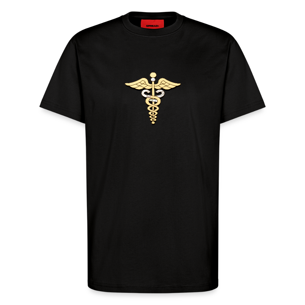 chiSign Merkurstab Organic Relaxed T-Shirt Made in EU - SOLID BLACK