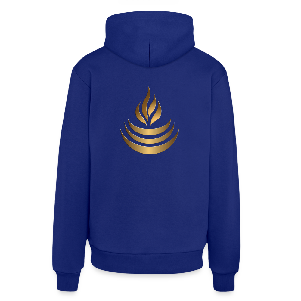 chiSign Quantenheilsymbol "Reichtum & Erfolg" Druck VS/RS Organic Relaxed Hoodie Made in EU - Iconic Blue
