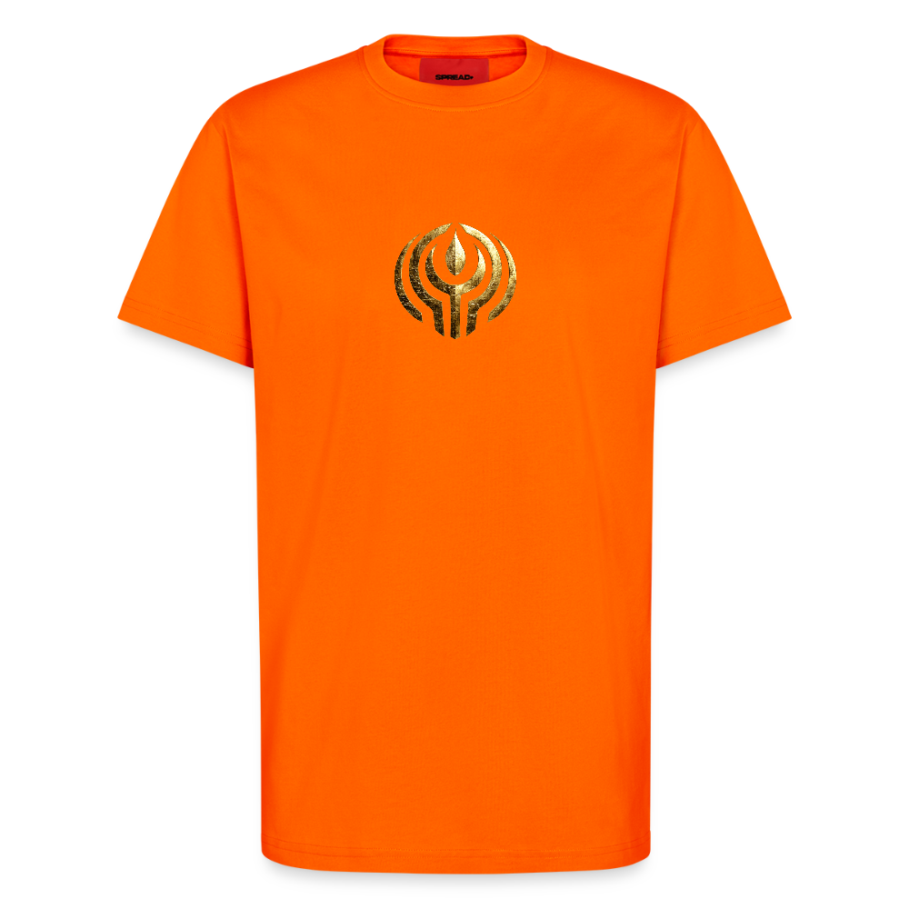 Organic Relaxed T-Shirt Made in EU "Wunderfülle" - SUNSET ORANGE