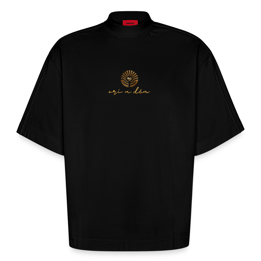 Heavyweight Oversized Organic Boxy T-Shirt Made in EU ORI A DÉA - SOLID BLACK