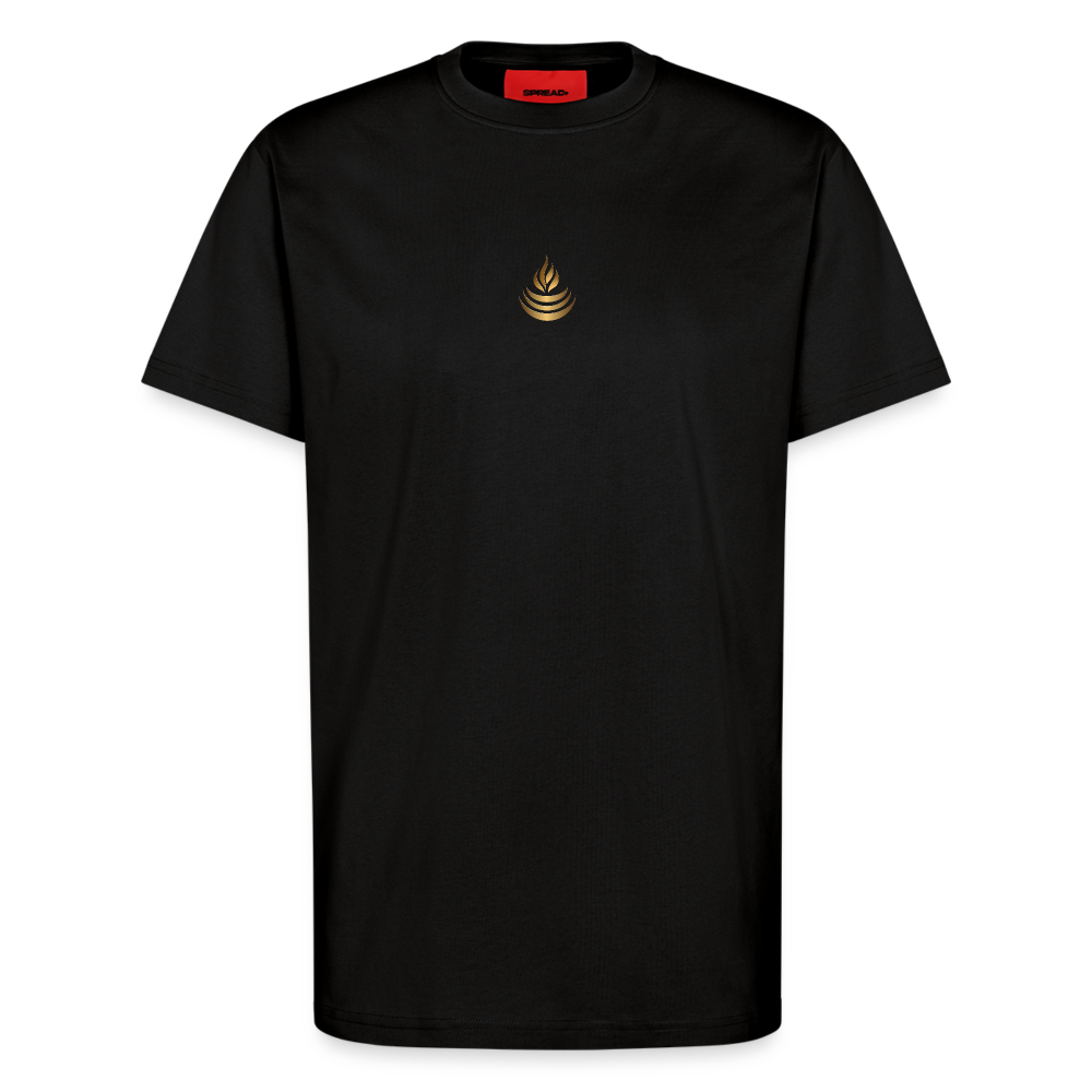chiSign Quantenheilsymbol "Reichtum & Erfolg" Druck VS / RS Organic Relaxed T-Shirt Made in EU - SOLID BLACK