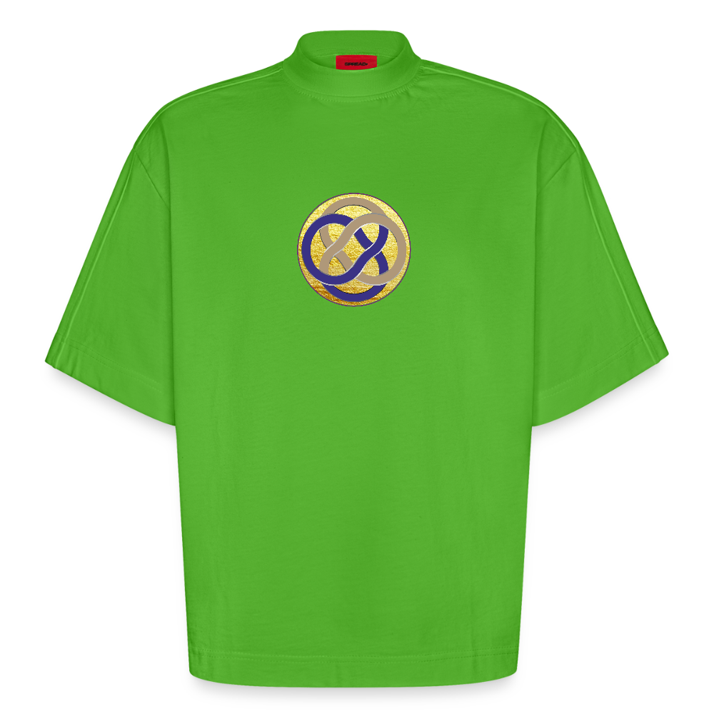Mission Gold Heavyweight Oversized Organic Boxy T-Shirt Made in EU - Apple Neon