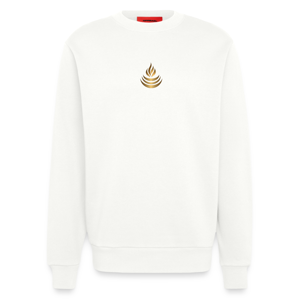 chiSign Quantenheilsymbol "Reichtum & Erfolg" Druck klein VS Heavyweight Oversized Organic Crew Neck Made in EU - OFF WHITE