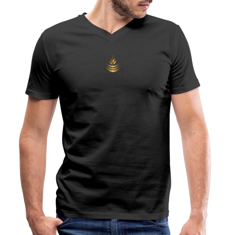 chiSign Quantenheilsymbol "Reichtum & Erfolg" Druck VS/RS Männer Bio-T-Shirt mit V-Ausschnitt von Stanley & Stella - Schwarz