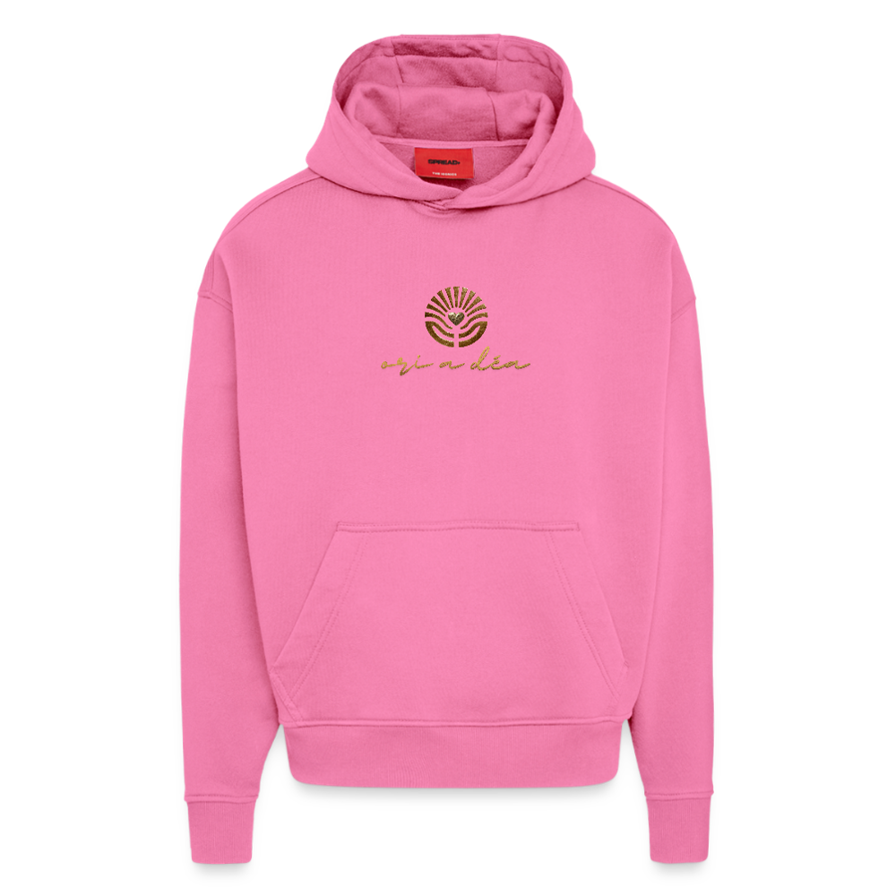 Oversized Organic Hoodie Made in EU ORI A DÉA - AURA PINK
