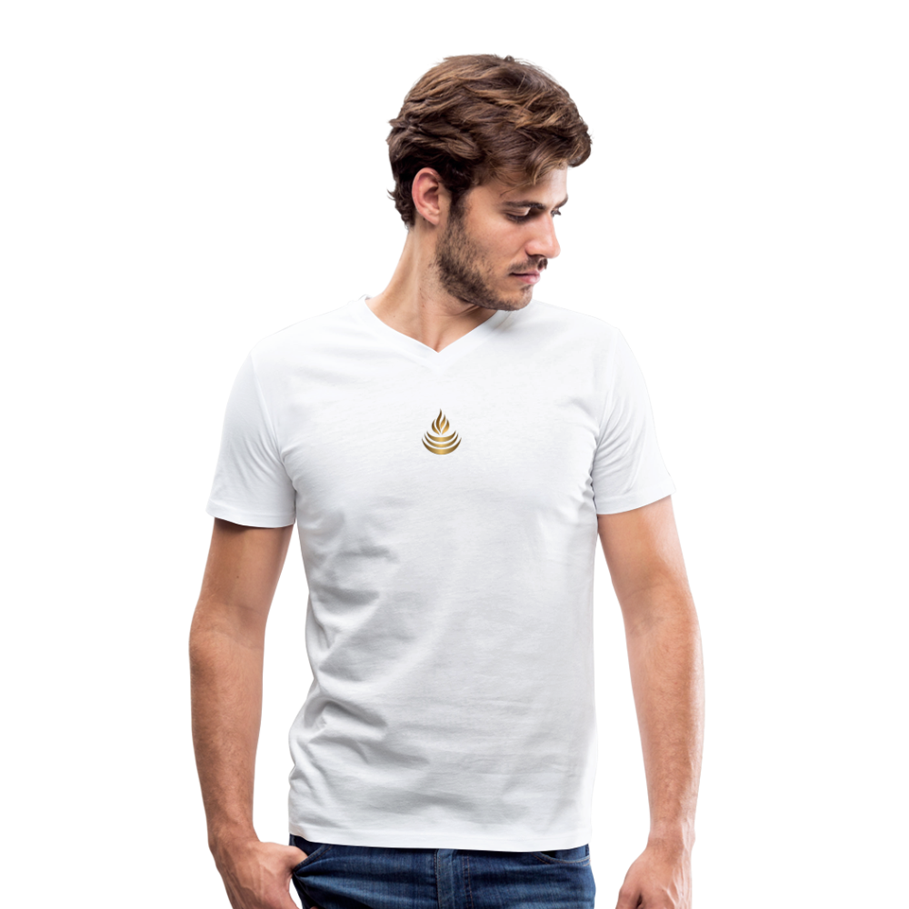 chiSign Quantenheilsymbol "Reichtum & Erfolg" Druck VS/RS Männer Bio-T-Shirt mit V-Ausschnitt von Stanley & Stella - Weiß