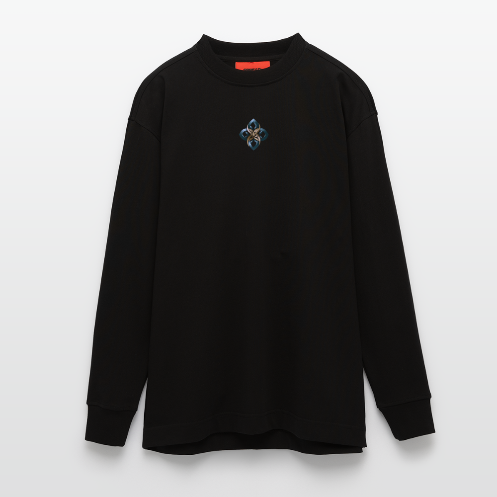 chiSign Erfolg Heavyweight Oversized Organic Langarmshirt Made in EU - SOLID BLACK