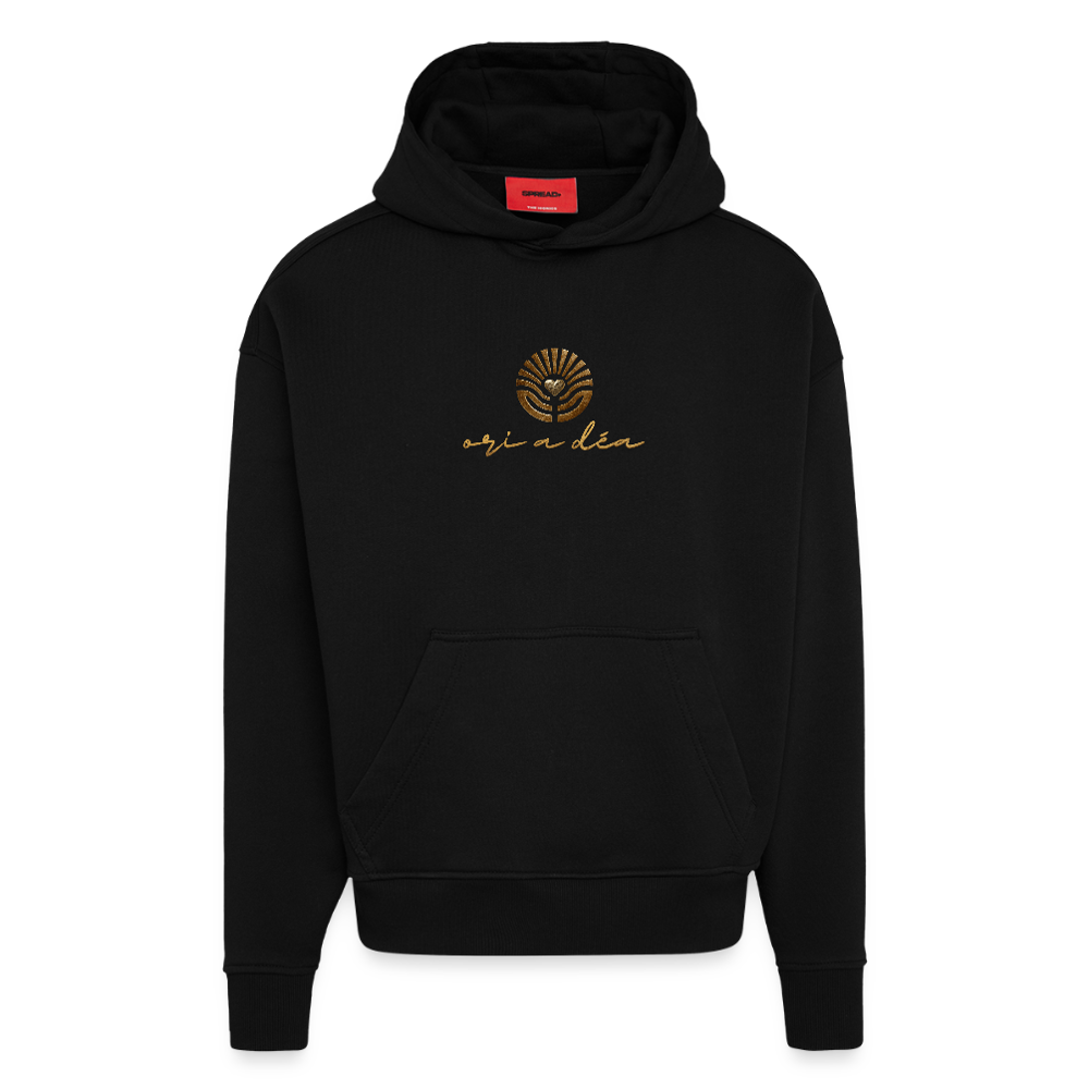 Oversized Organic Hoodie Made in EU ORI A DÉA - SOLID BLACK