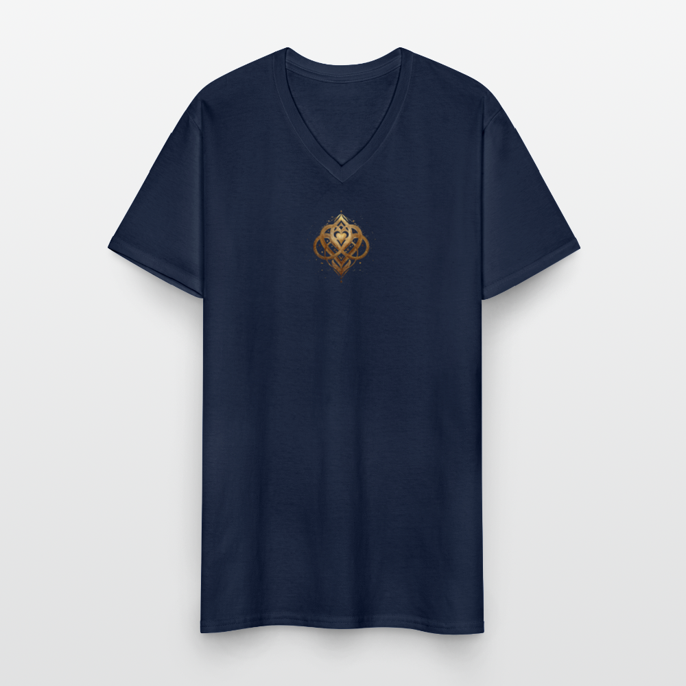 Klassisches Männer-T-Shirt mit V-Ausschnitt - Navy