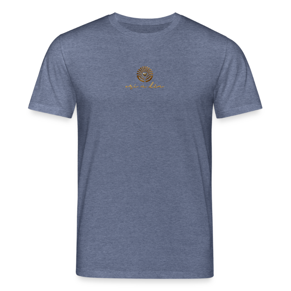 Unisex Bio-T-Shirt "ori a déa" - Dunkelblau meliert
