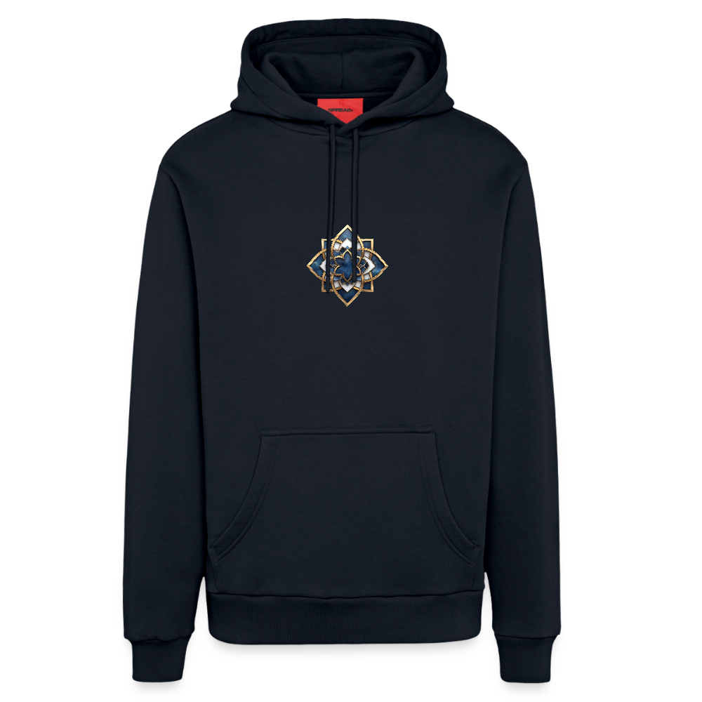 chiSign Quantenheilsymbol Weisheit & Integrität Organic Relaxed Hoodie Made in EU - DARK NAVY