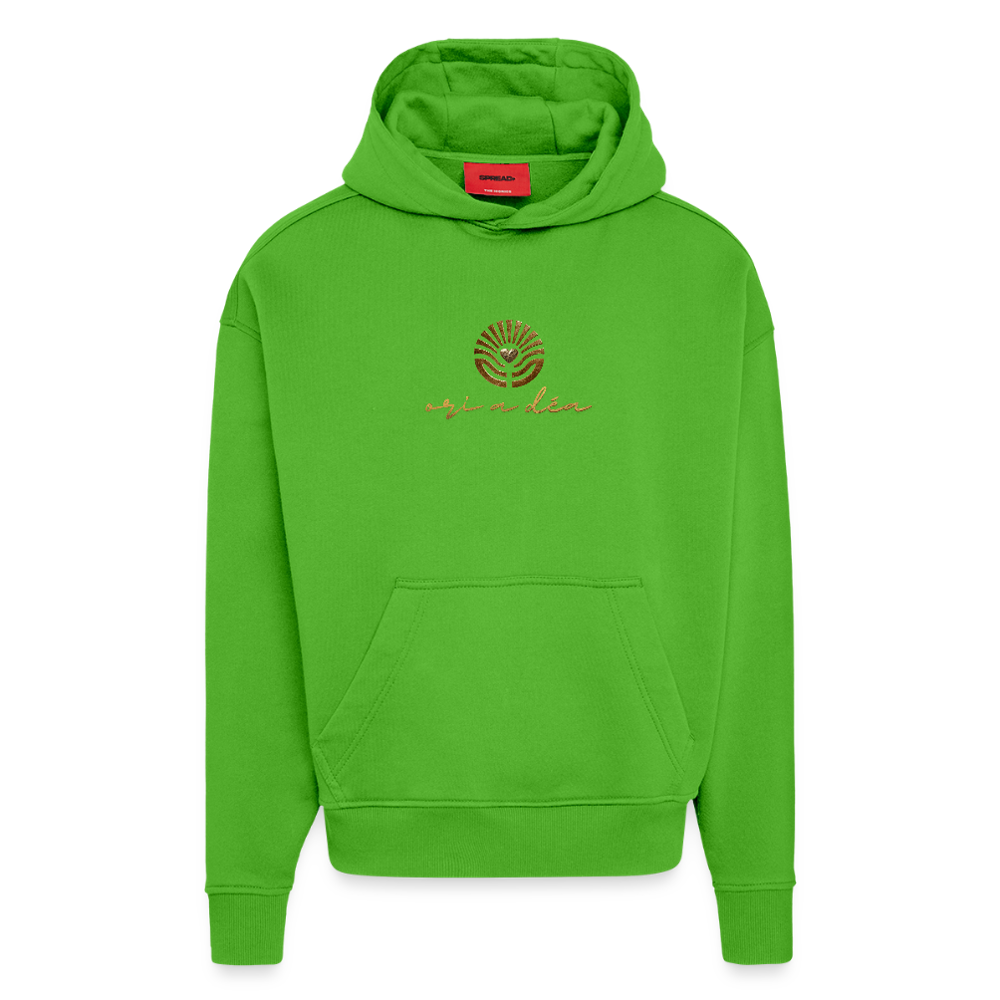 Oversized Organic Hoodie Made in EU ORI A DÉA - Apple Neon