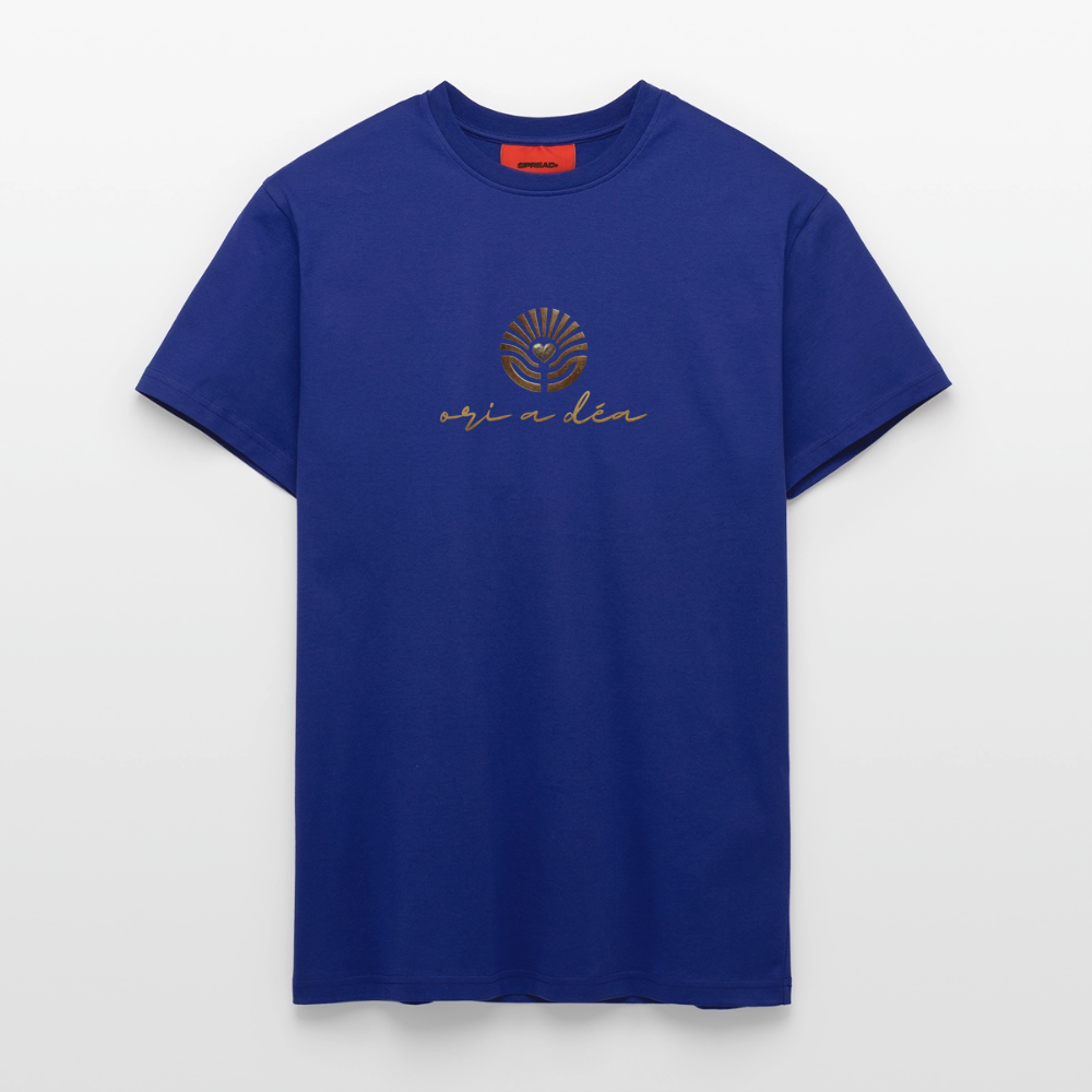 Organic Relaxed T-Shirt Made in EU "ori a déa" - Iconic Blue