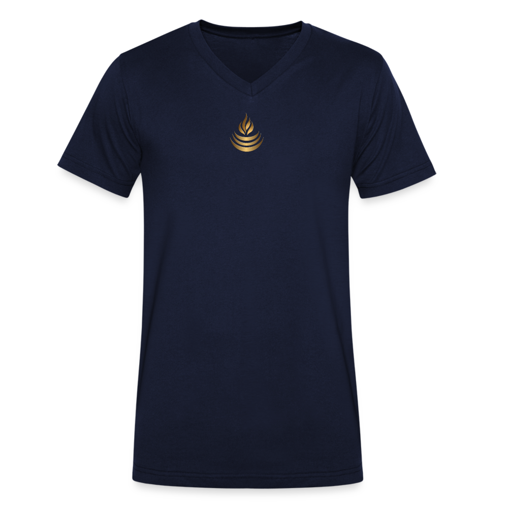 chiSign Quantenheilsymbol "Reichtum & Erfolg" Druck VS/RS Männer Bio-T-Shirt mit V-Ausschnitt von Stanley & Stella - Navy