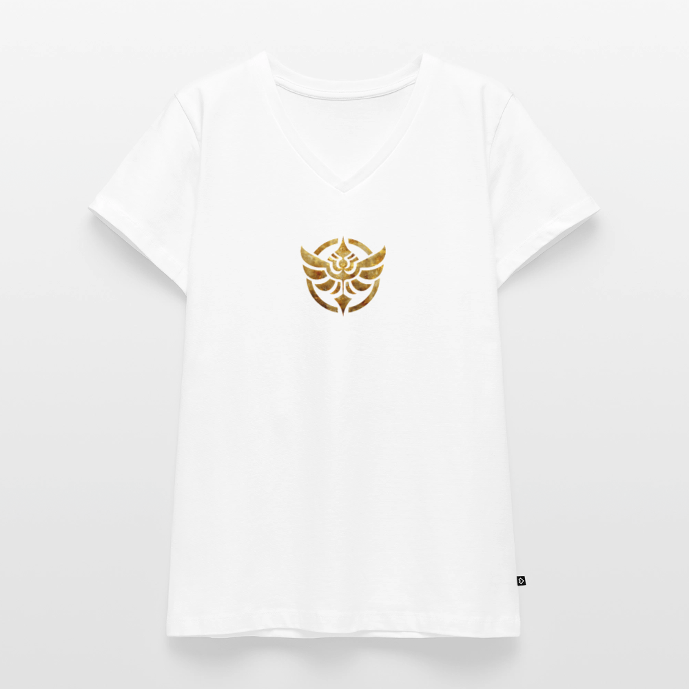 Frauen Bio-T-Shirt mit V-Ausschnitt "HARMONIE" - Weiß