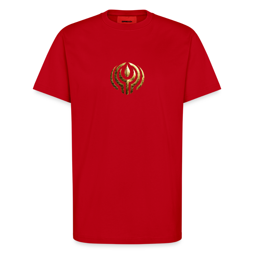 Organic Relaxed T-Shirt Made in EU "Wunderfülle" - Rot