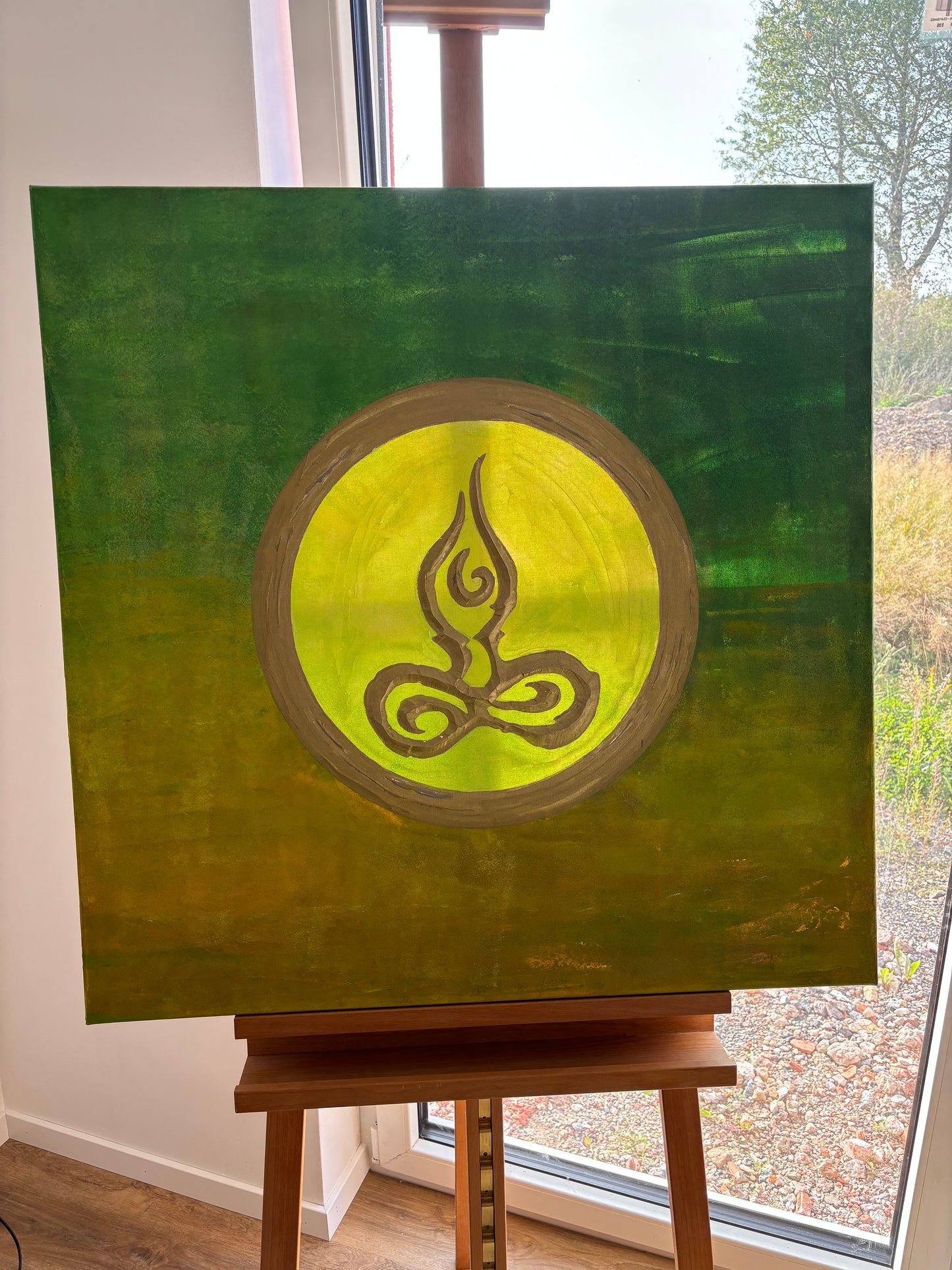 chiSign Original Feng Shui Elemente Bilder Lebensfeld 3 "Wachstum, Vitalität und Neubeginn" 90 x 90 cm