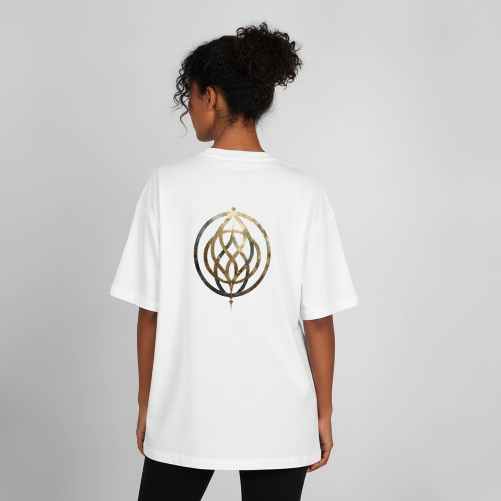 Heavyweight Unisex Bio T-Shirt „Pax Interna“ – der innere Frieden" - Weiß