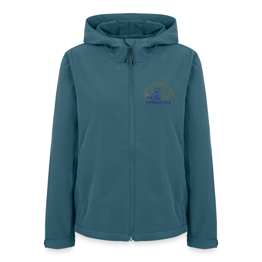 Hundeglück Frauen Recycelte Softshelljacke von Stanley/Stella - Dunkles Petrol