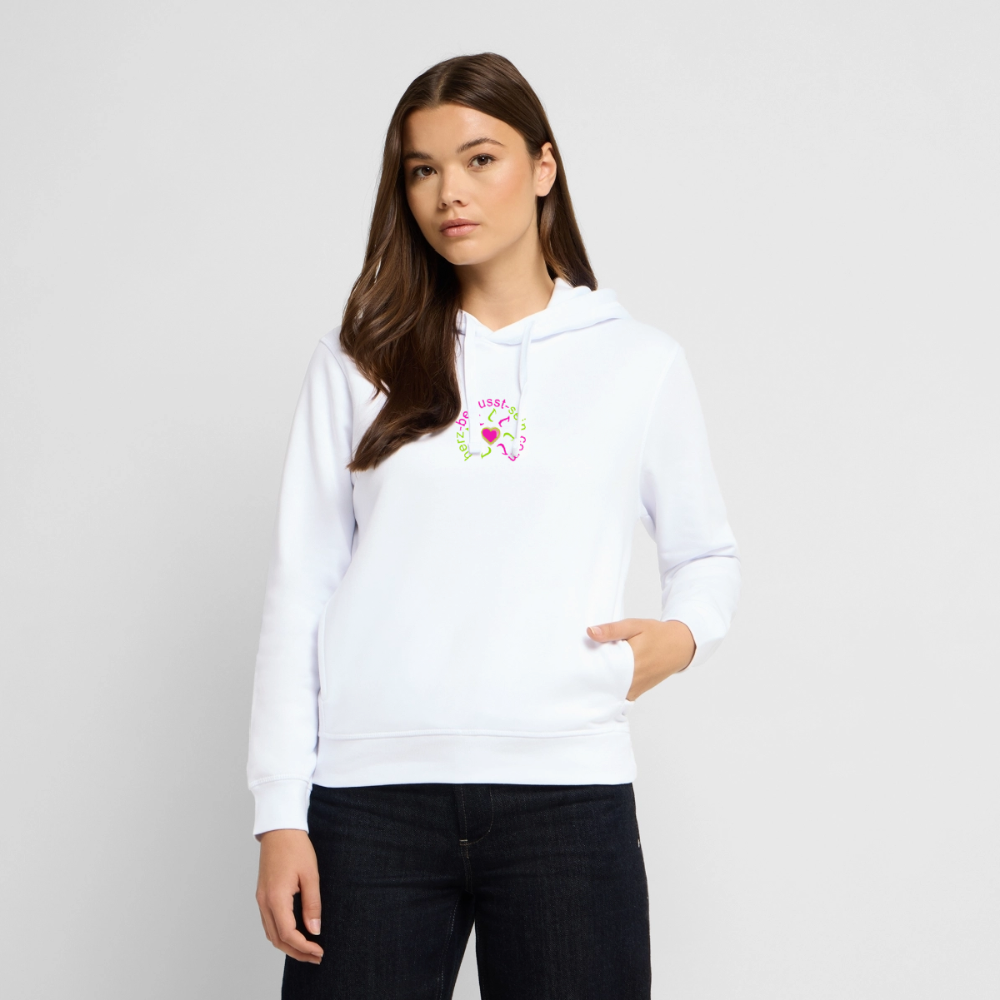 Unisex Bio-Hoodie Herz-bewusst-sein - Weiß
