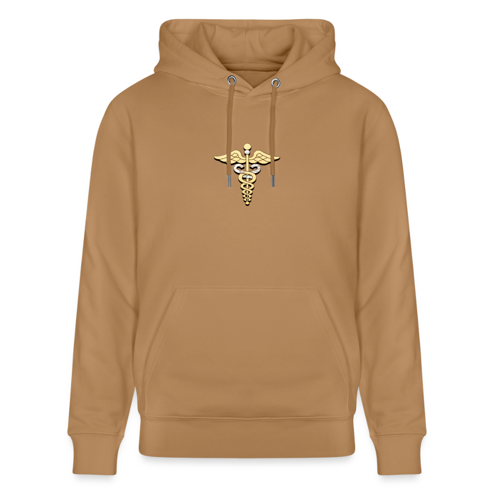 Unisex Bio-Hoodie "Merkurstab - Schutz" - Karamell 