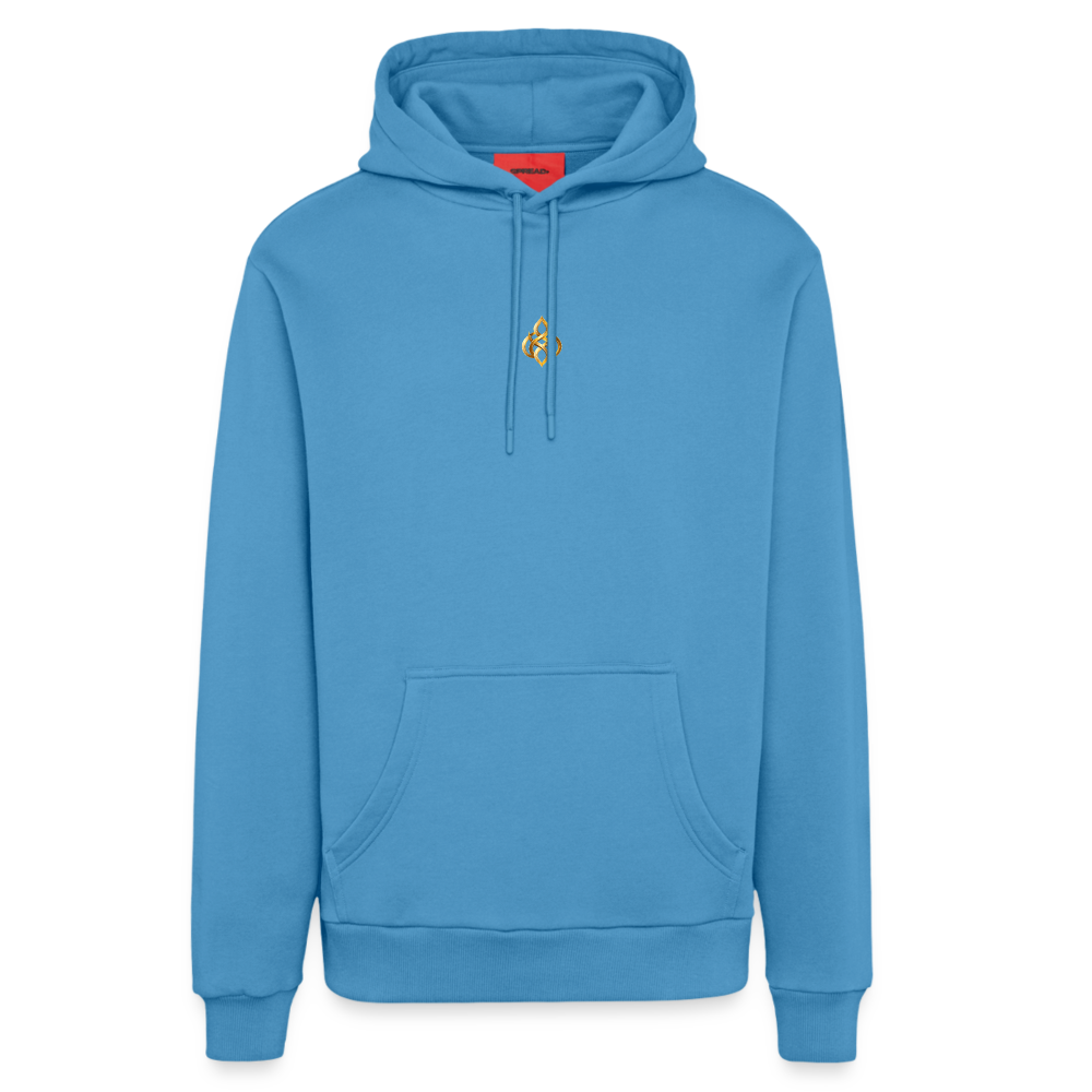 chiSign Quantenheilsymbol Zentrum und Ausgeglichenheit Organic Relaxed Hoodie Made in EU -  Sol Blue