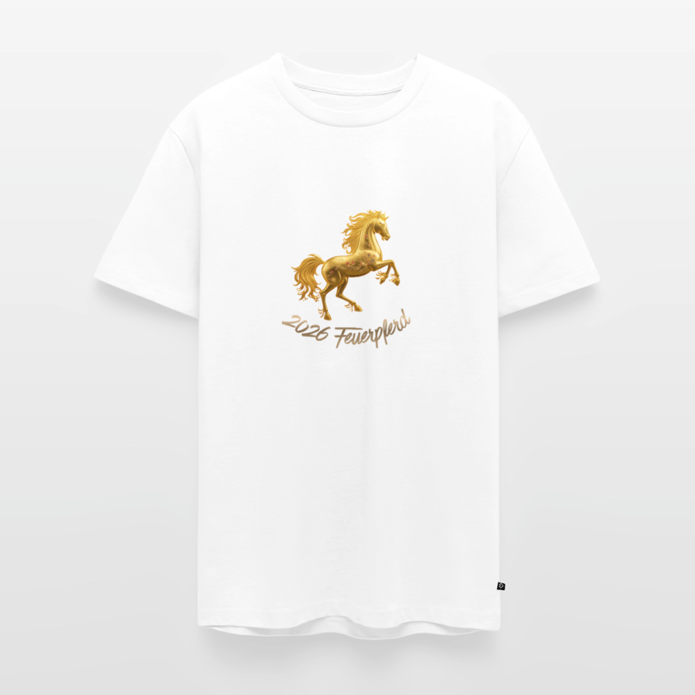 Feuerpferd Bio Männer Premium T-Shirt - Weiß