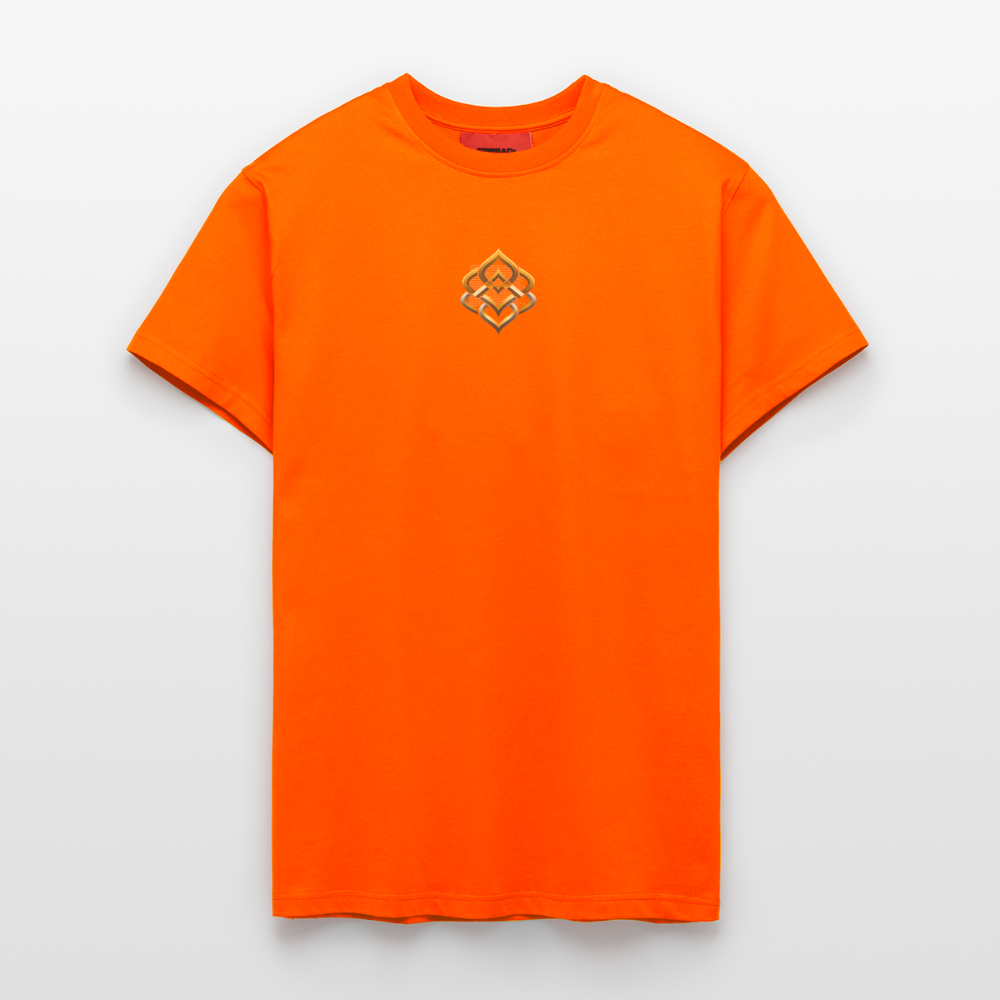 chiSign Heilsymbol 2 Organic Relaxed T-Shirt Made in EU - SUNSET ORANGE