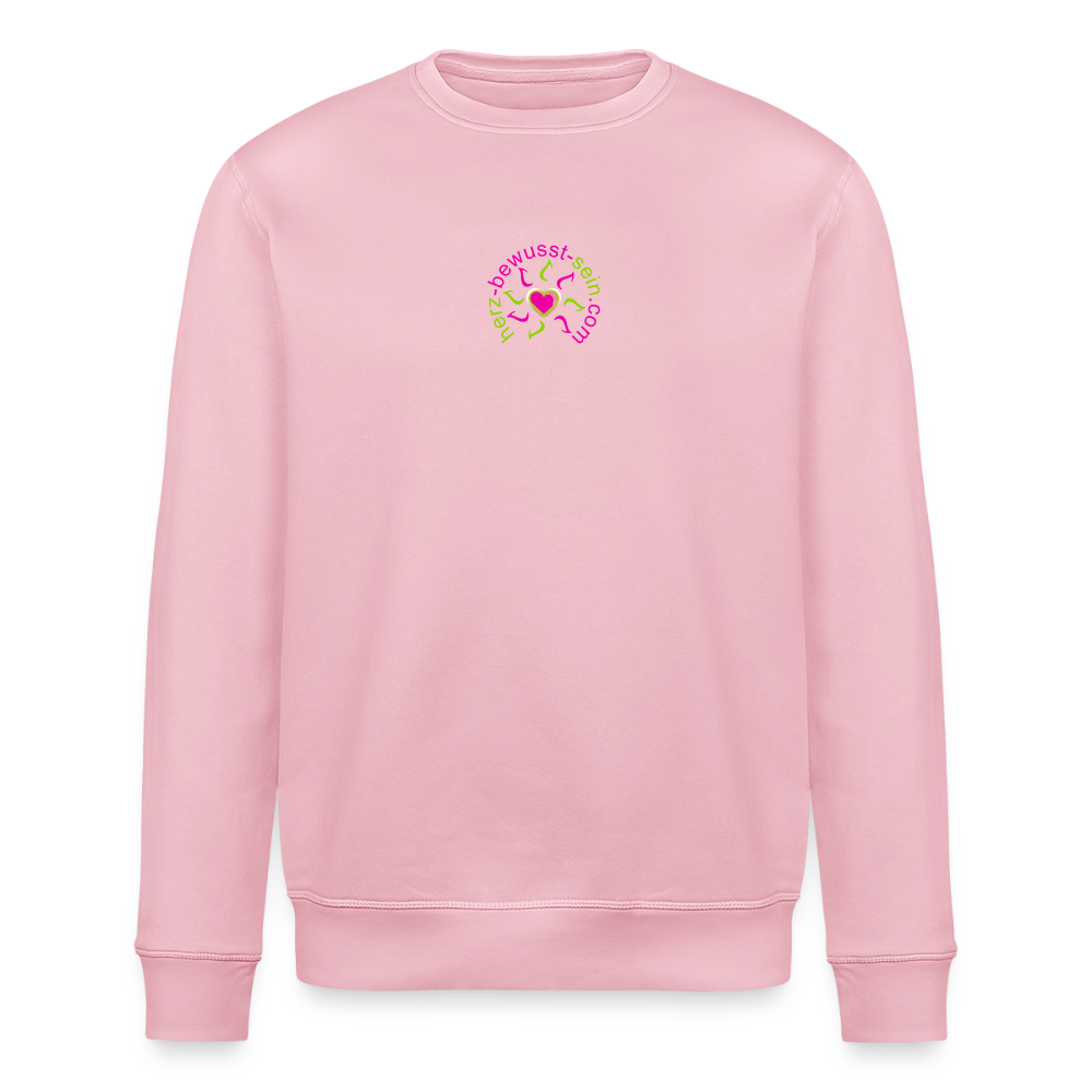 Unisex Bio-Sweatshirt Herz-bewusst-sein - Hellrosa
