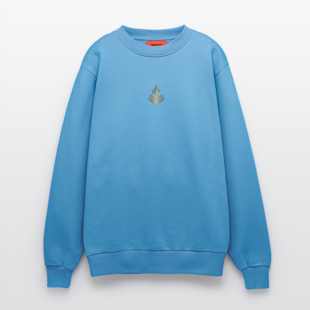 chiSign Quantenheilsymbol "Reichtum & Erfolg"  Druck VS/RS  Organic Relaxed Crew Neck Made in EU -  Sol Blue